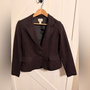 Levi’s Plaid Blazer Jacket brown purple wool blend academic Y2K Women’s Large